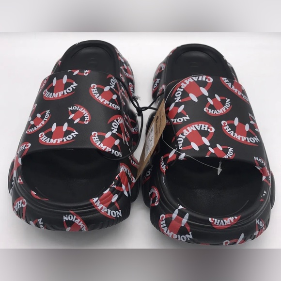 Champion Men’s Meloso Smiley Face Squish Slide Sandals - Size 12 - Picture 5 of 7